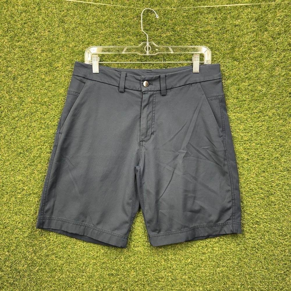 Lululemon Commission Shorts Mens 30 Blue Qwick Oxford 9" Performance Chino Tech